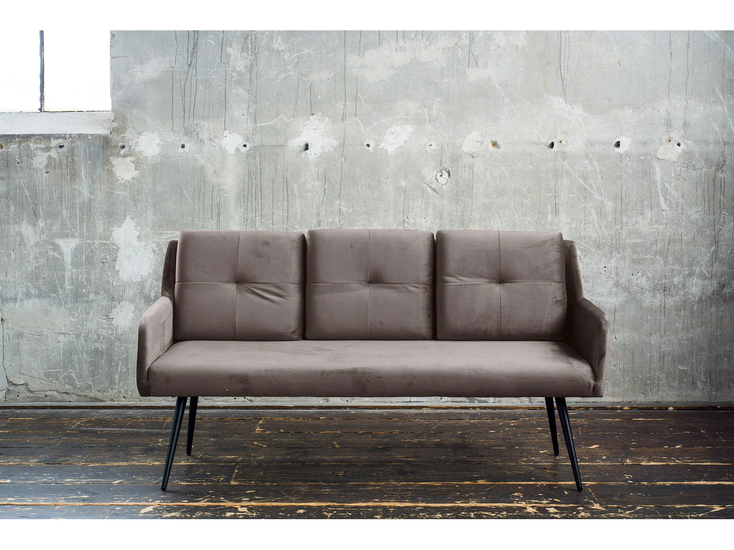 Gestoffeerde bank - Taupe Fluweel - PIRI