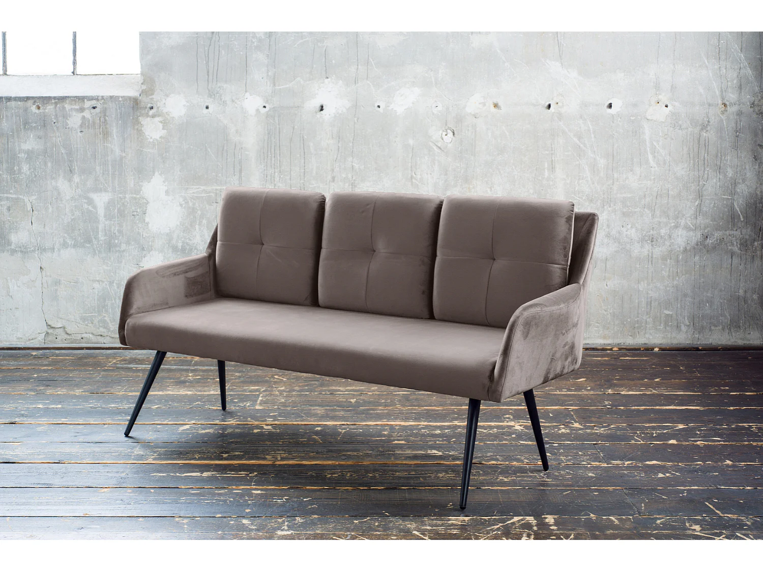 Gestoffeerde bank - Taupe Fluweel - PIRI