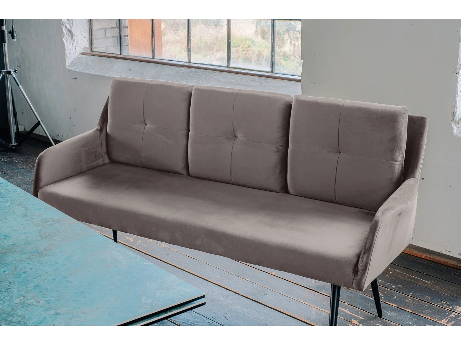 Gestoffeerde bank - Taupe Fluweel - PIRI