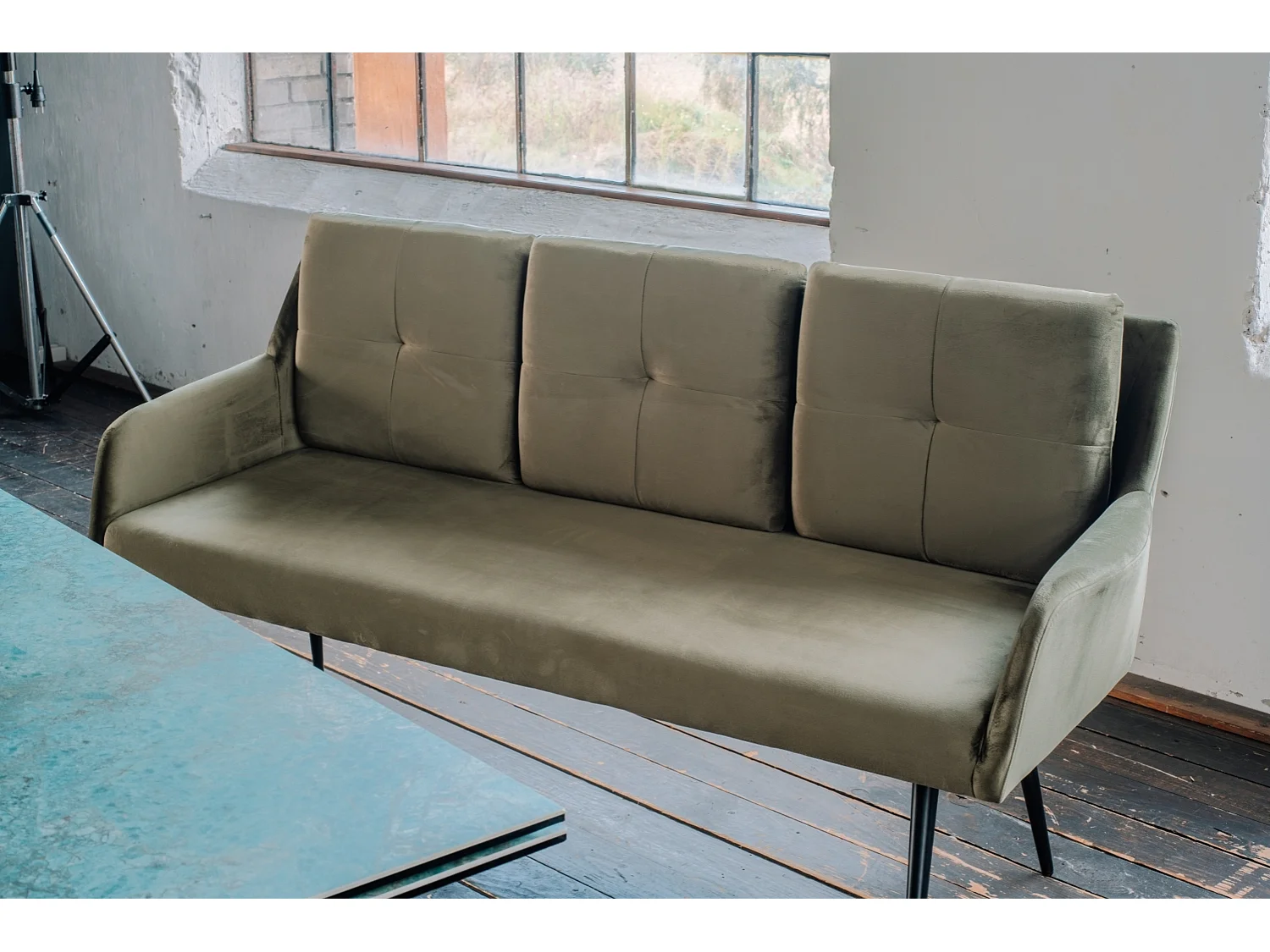 Banco - verde oscuro terciopelo - PIRI