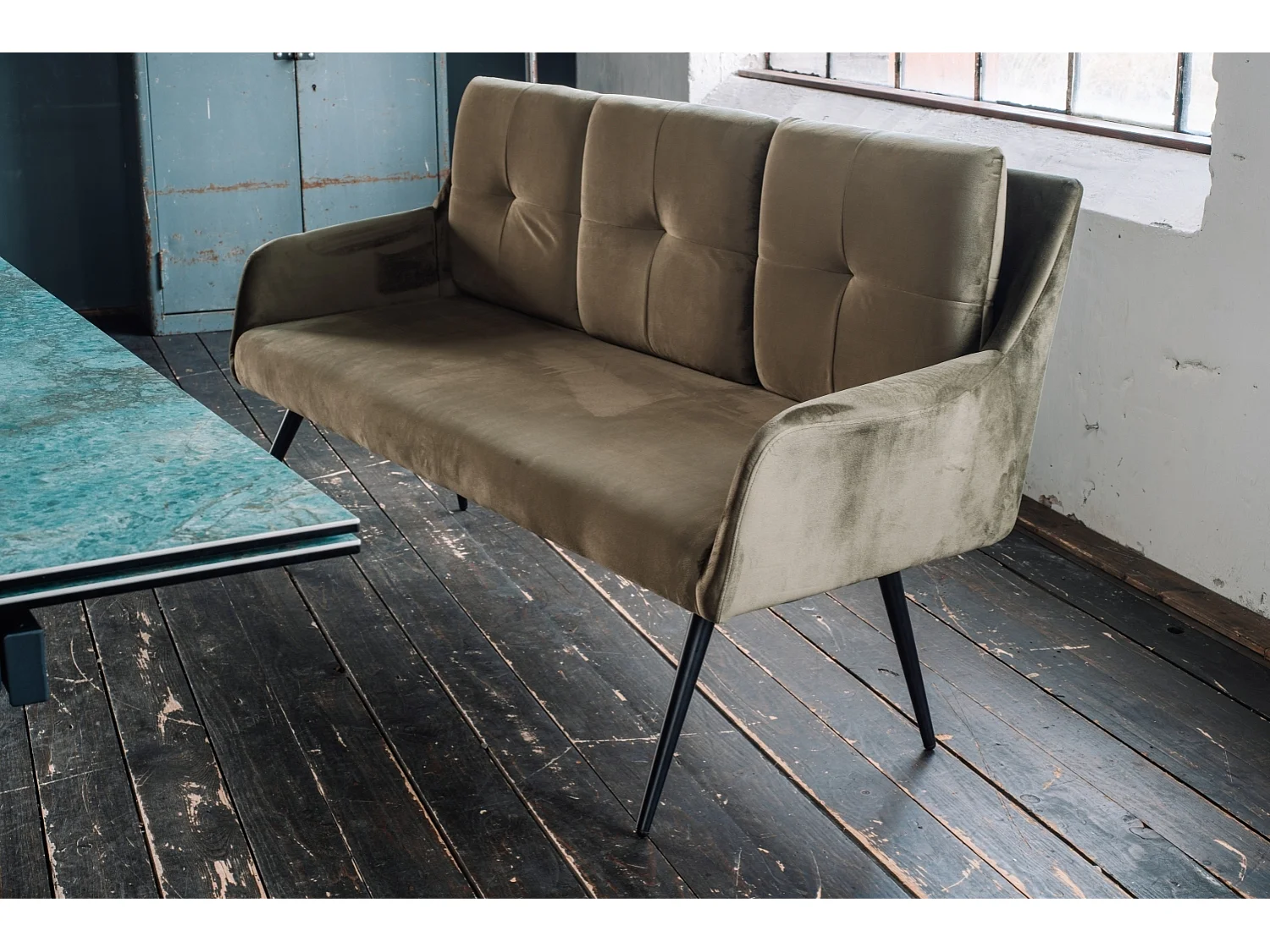 Banco - verde oscuro terciopelo - PIRI