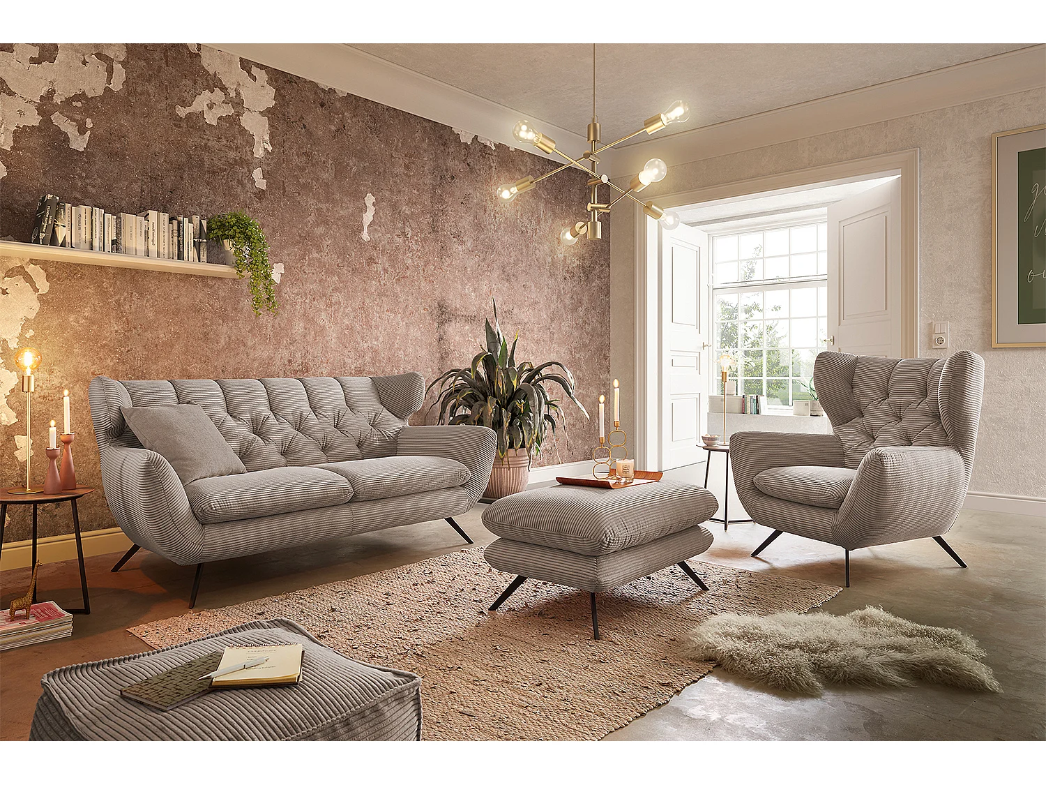 Sitzgruppe - Taupe  - CHARME