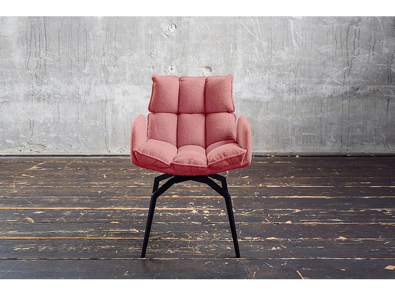 Chaise - Rose tissu tissé - BARO