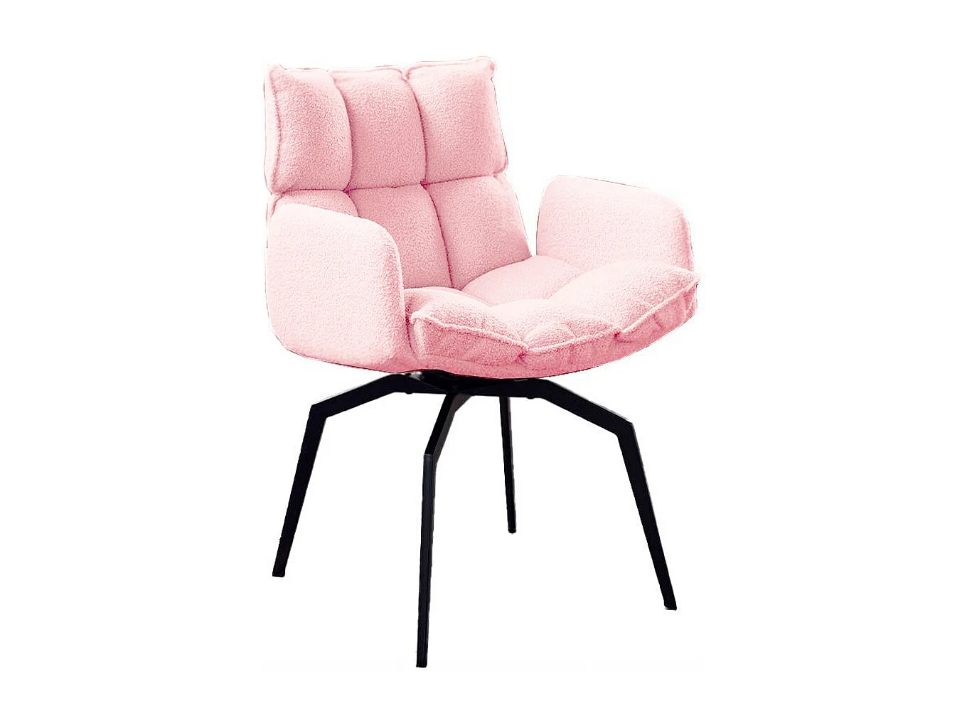 Chaise rembourrée - Rose tissu tissé - BARO