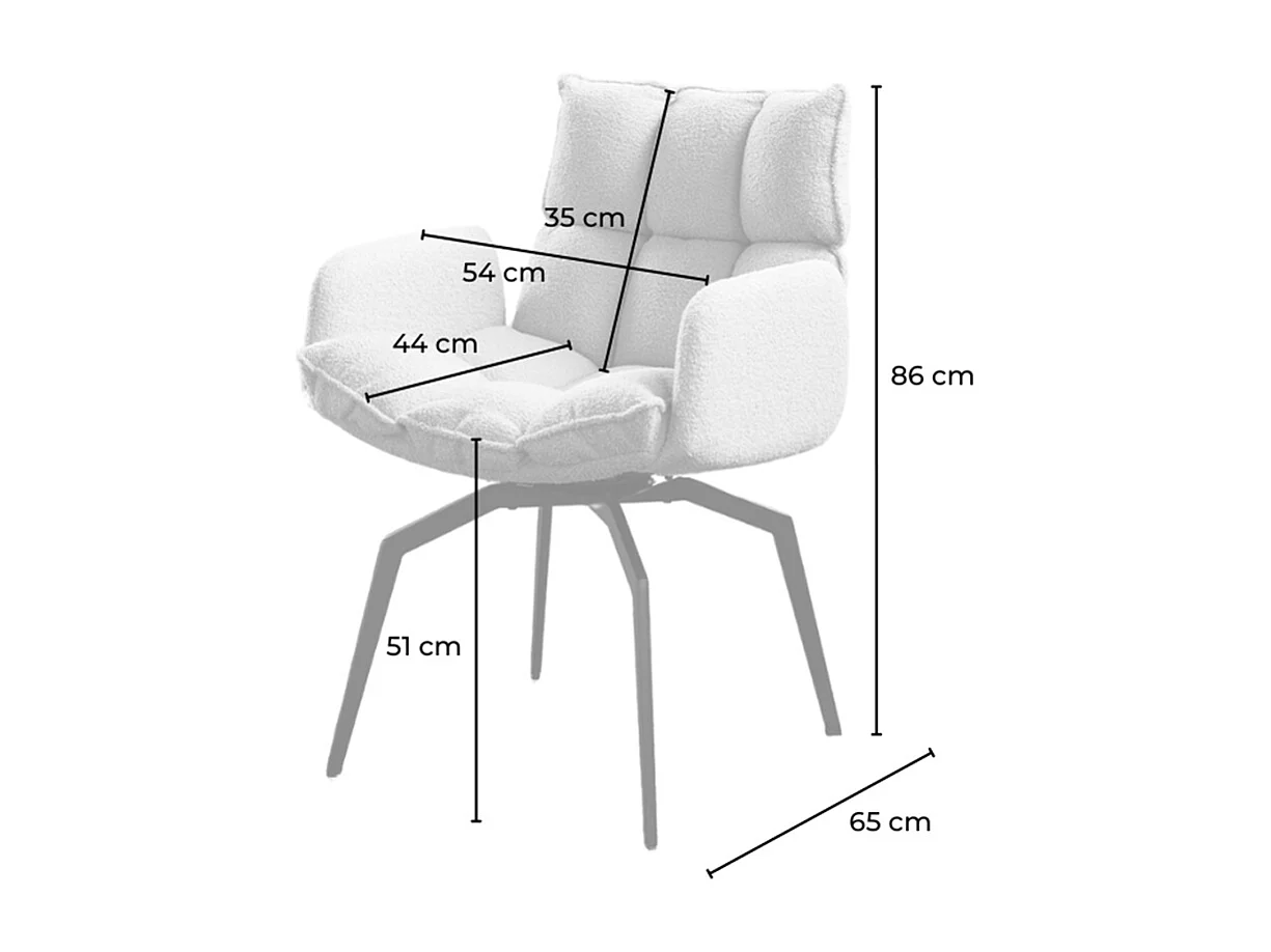Chaise rembourrée - Rose tissu tissé - BARO