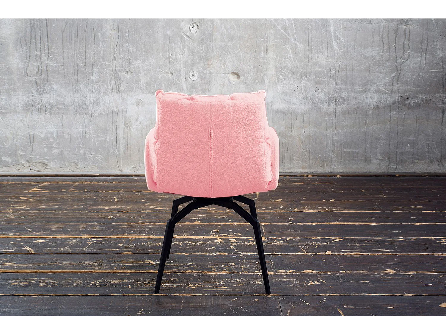 Chaise rembourrée - Rose tissu tissé - BARO