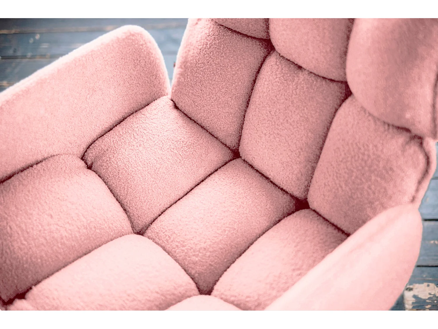Chaise rembourrée - Rose tissu tissé - BARO