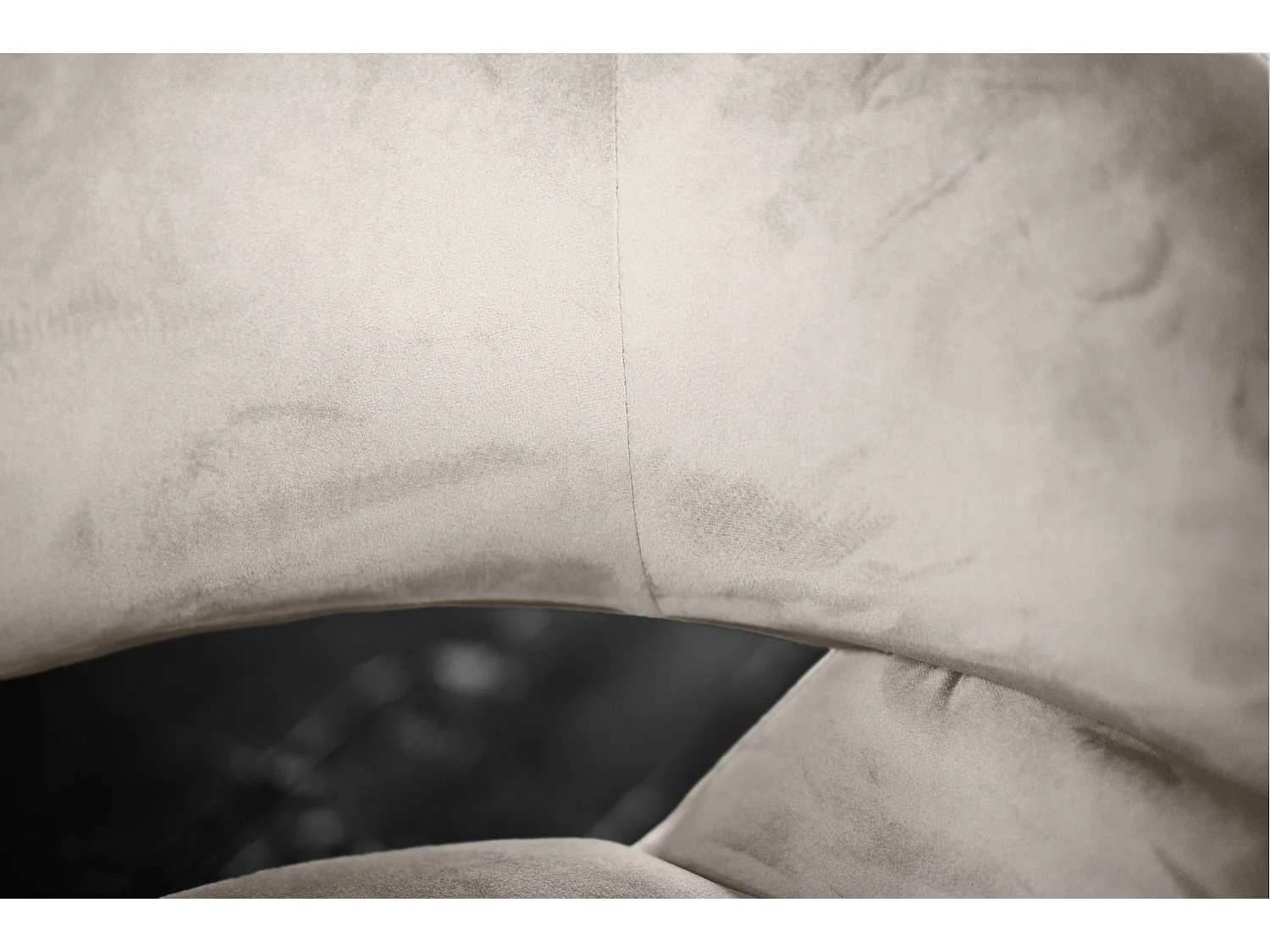 Chaise - blanc crème Velours - LARA