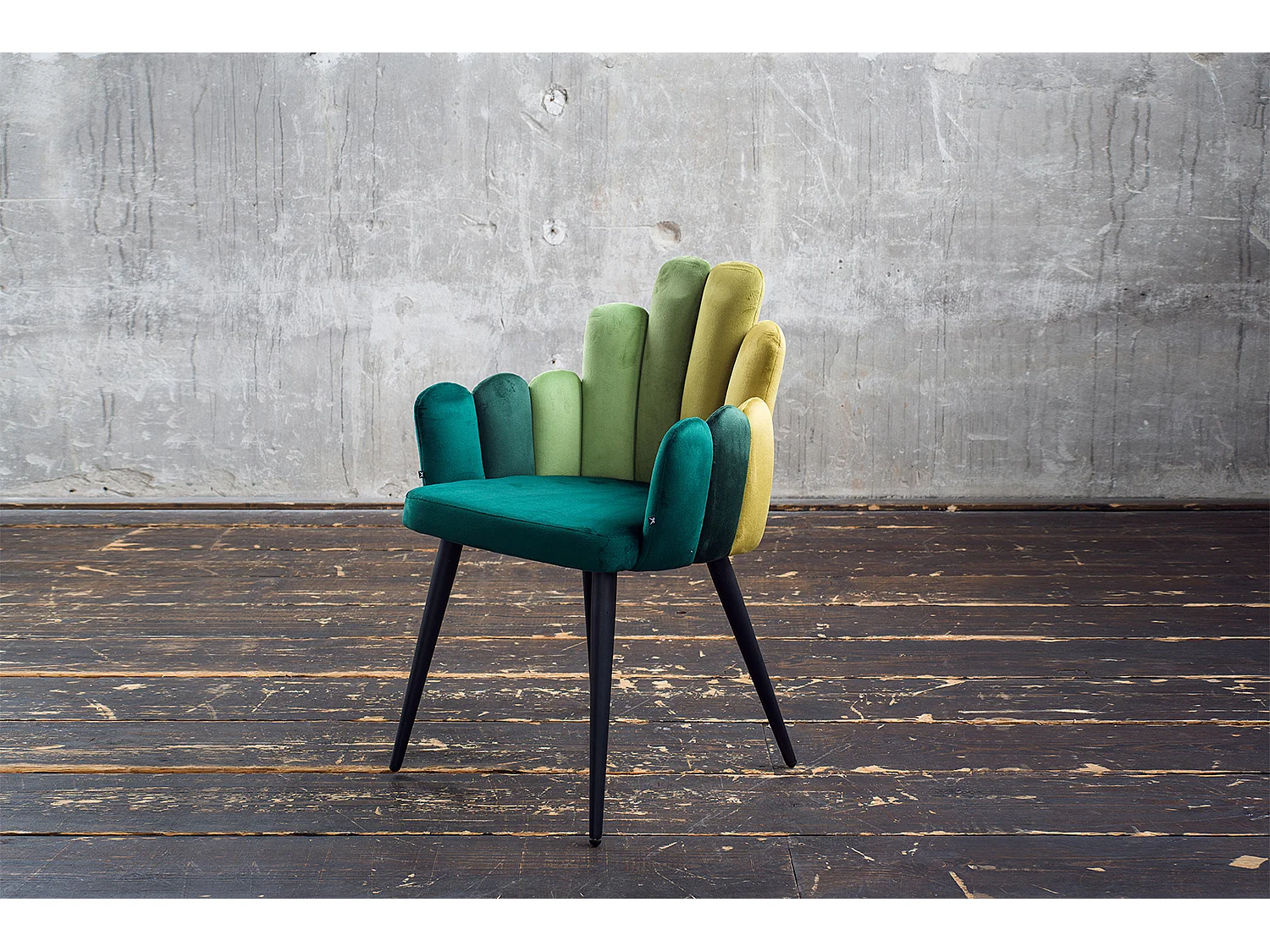 Sedia - verde velluto - FREJA