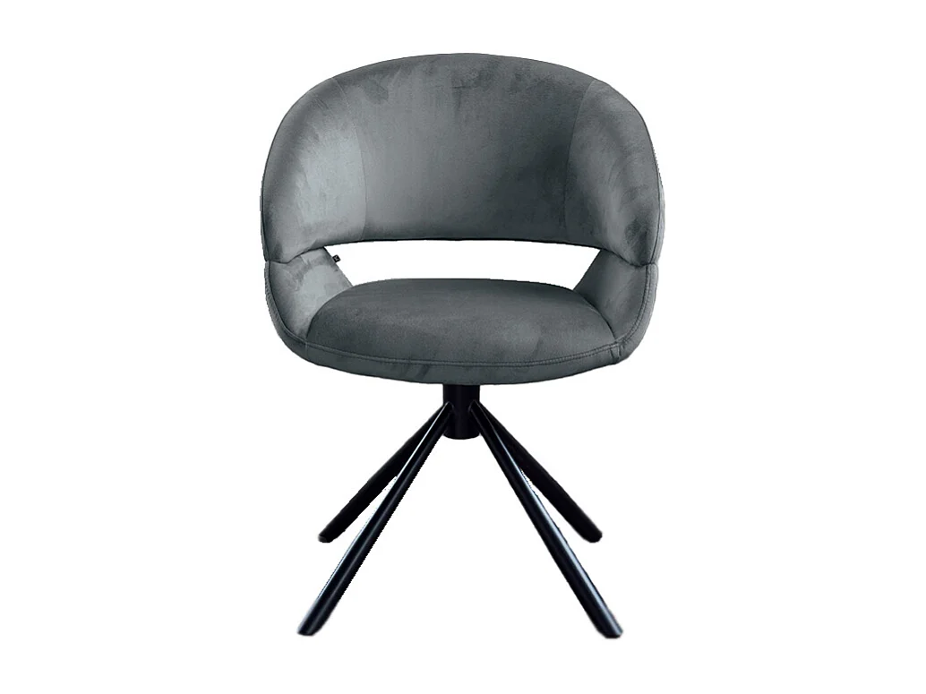 Chaise rembourrée - Gris Velours - LARA