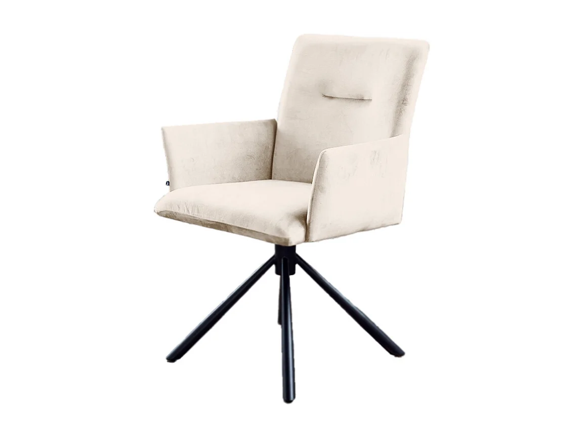 Chaise - blanc crème Velours - KYRA