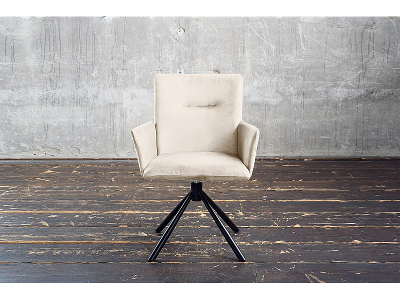 Esszimmerstuhl - Cremeweiß Velvet - KYRA