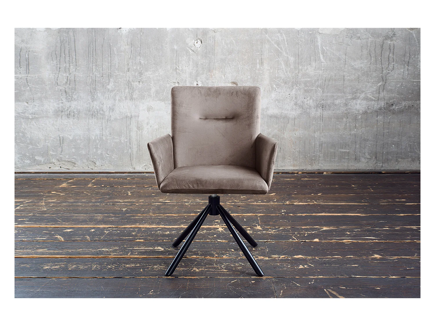 Chaise - taupe Velours - KYRA