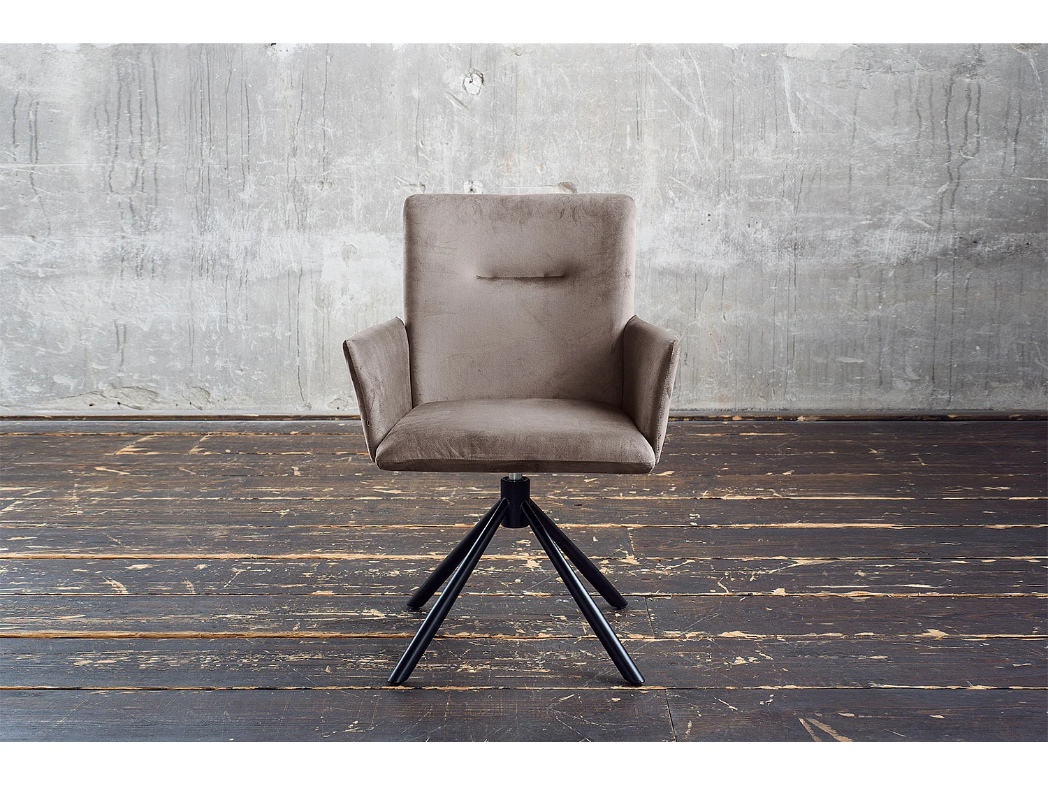 Polsterstuhl - Taupe Velvet - KYRA