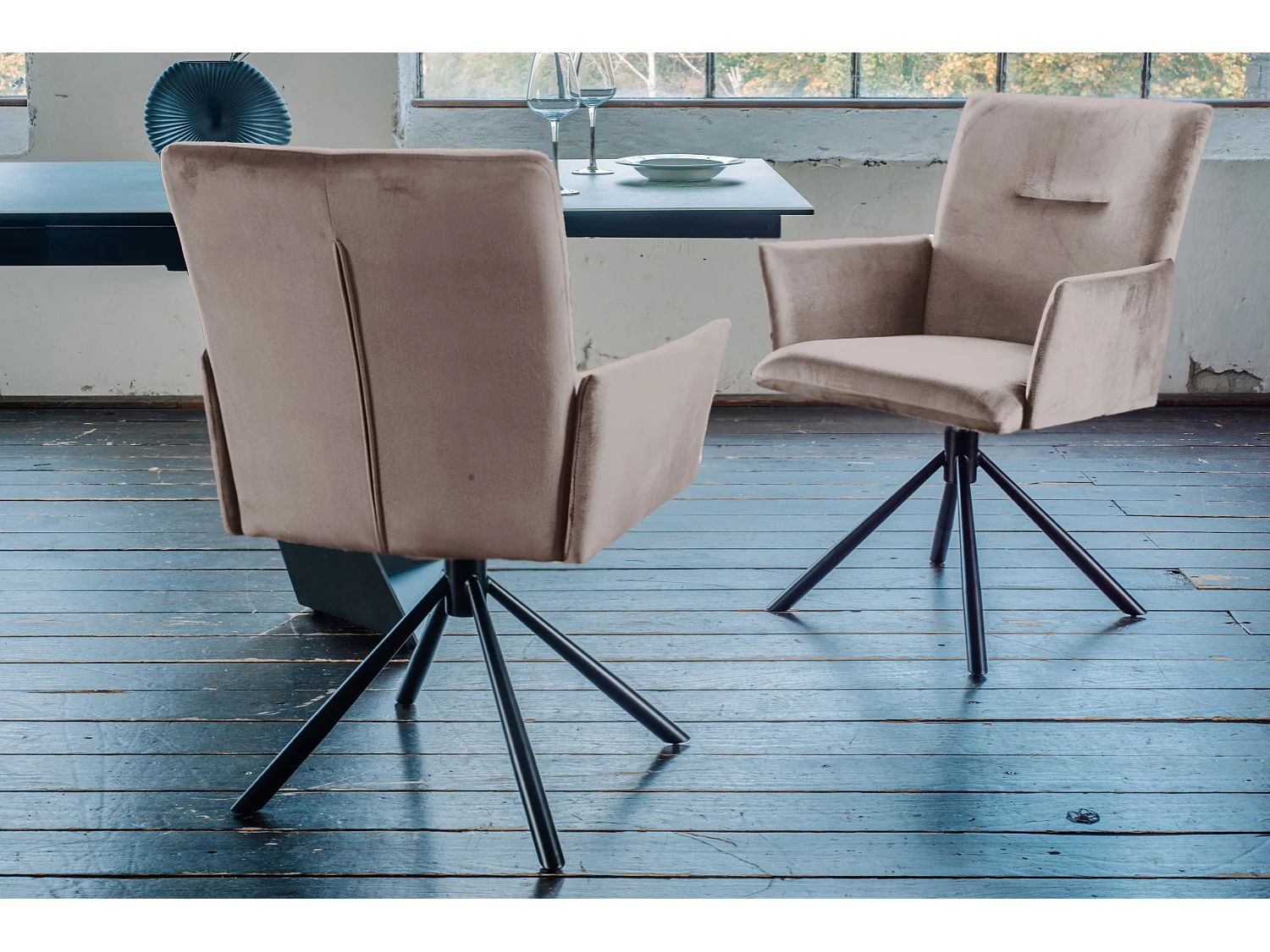 Polsterstuhl - Taupe Velvet - KYRA