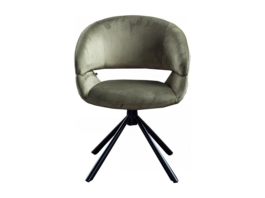Chaise rembourrée - vert foncé Velours - LARA