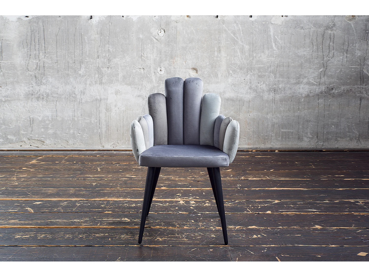 Polsterstuhl - Grau Velvet - FREJA