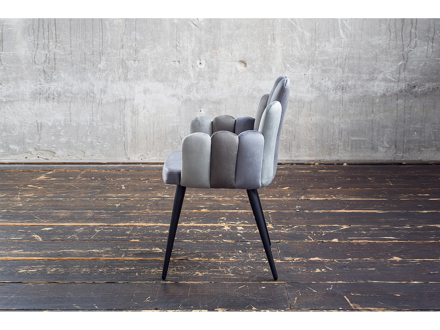 Polsterstuhl - Grau Velvet - FREJA