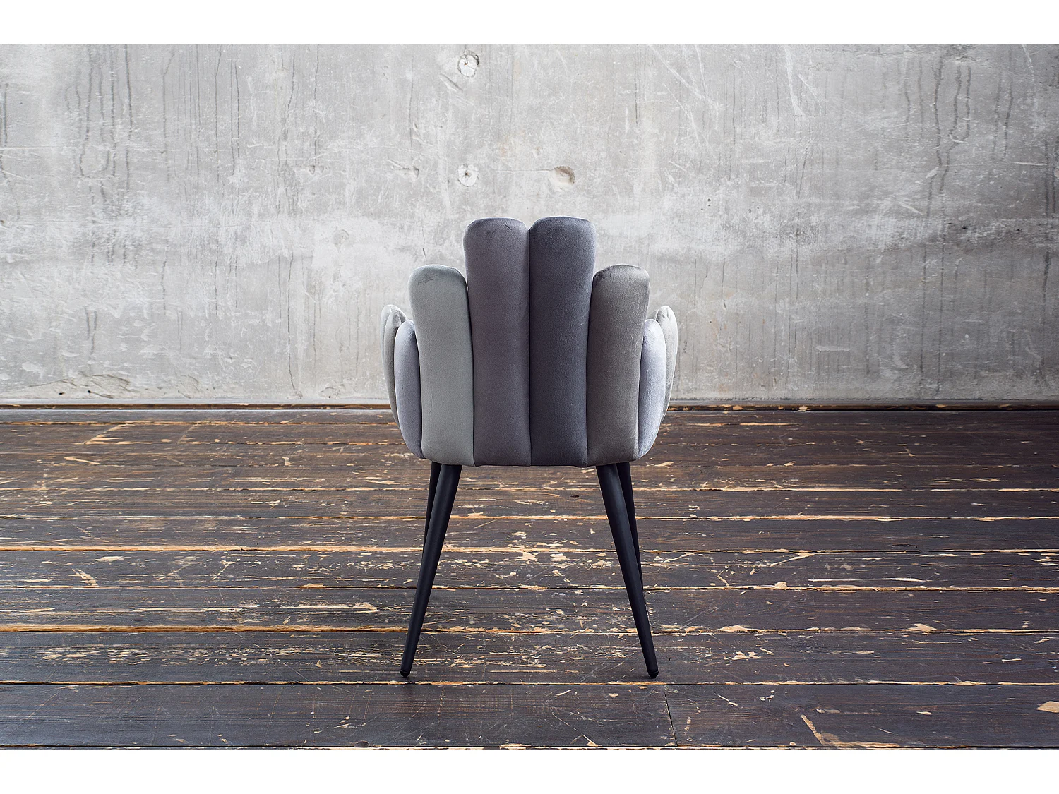 Polsterstuhl - Grau Velvet - FREJA