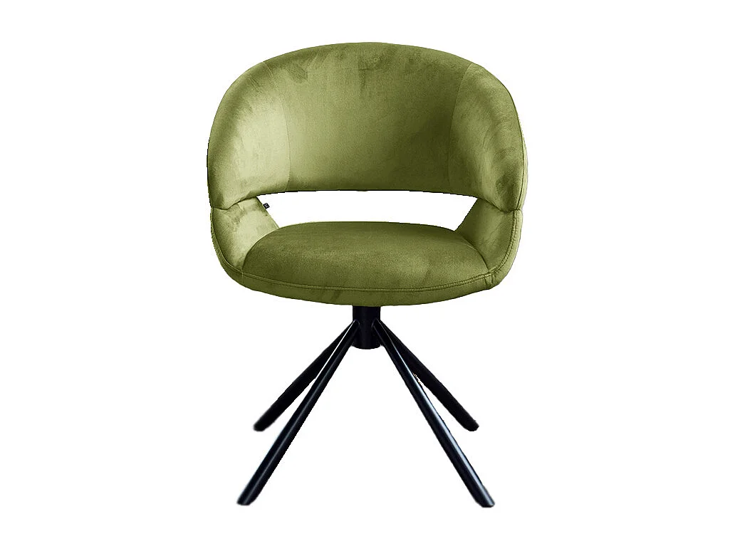 Chaise rembourrée - Vert Velours - LARA