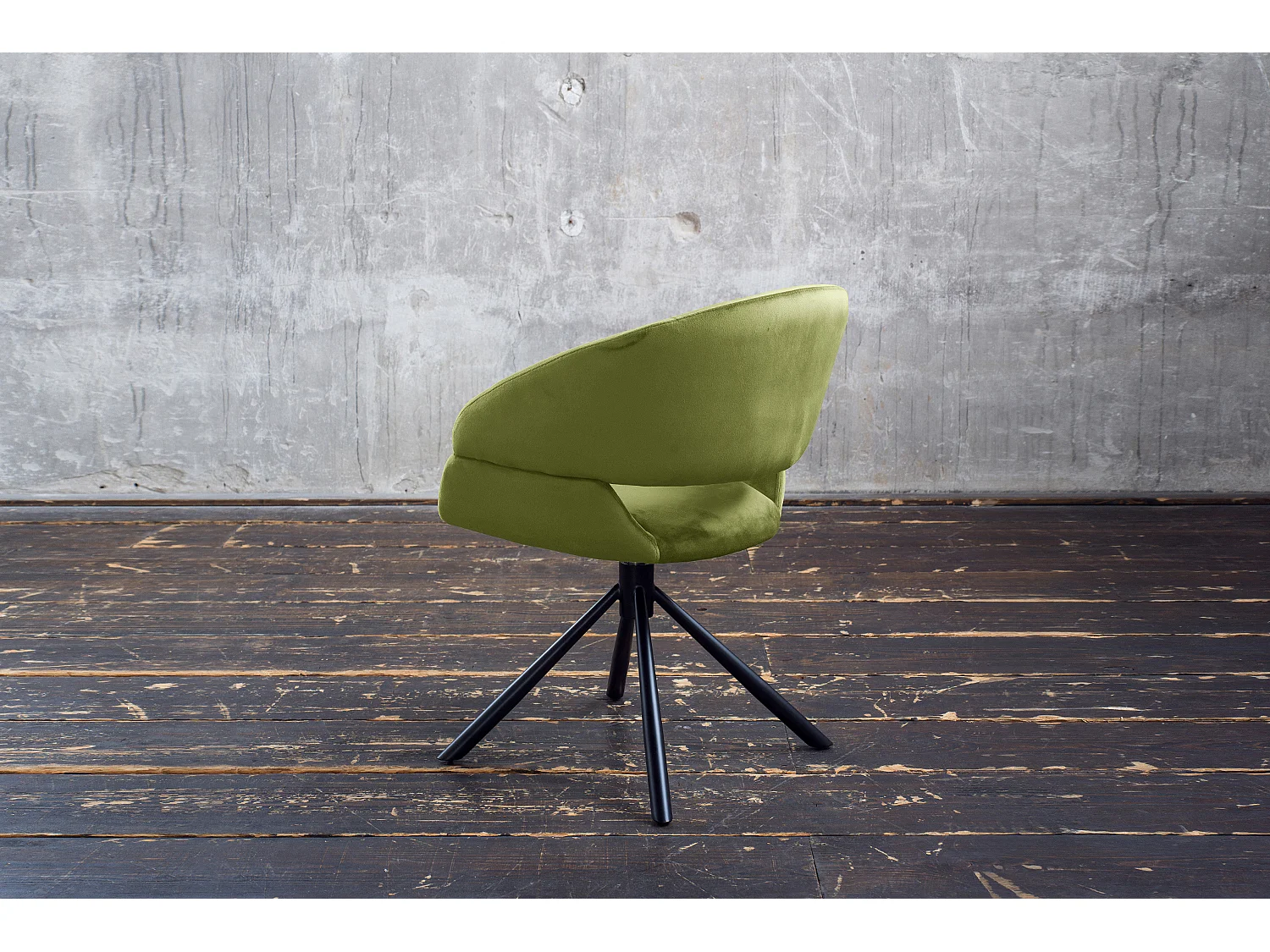 Chaise rembourrée - Vert Velours - LARA