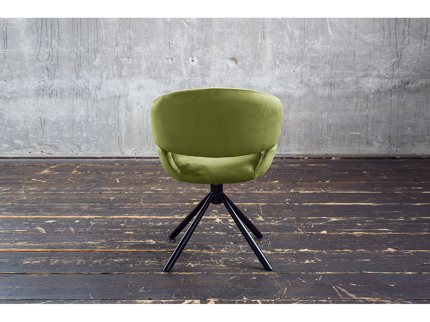 Chaise rembourrée - Vert Velours - LARA