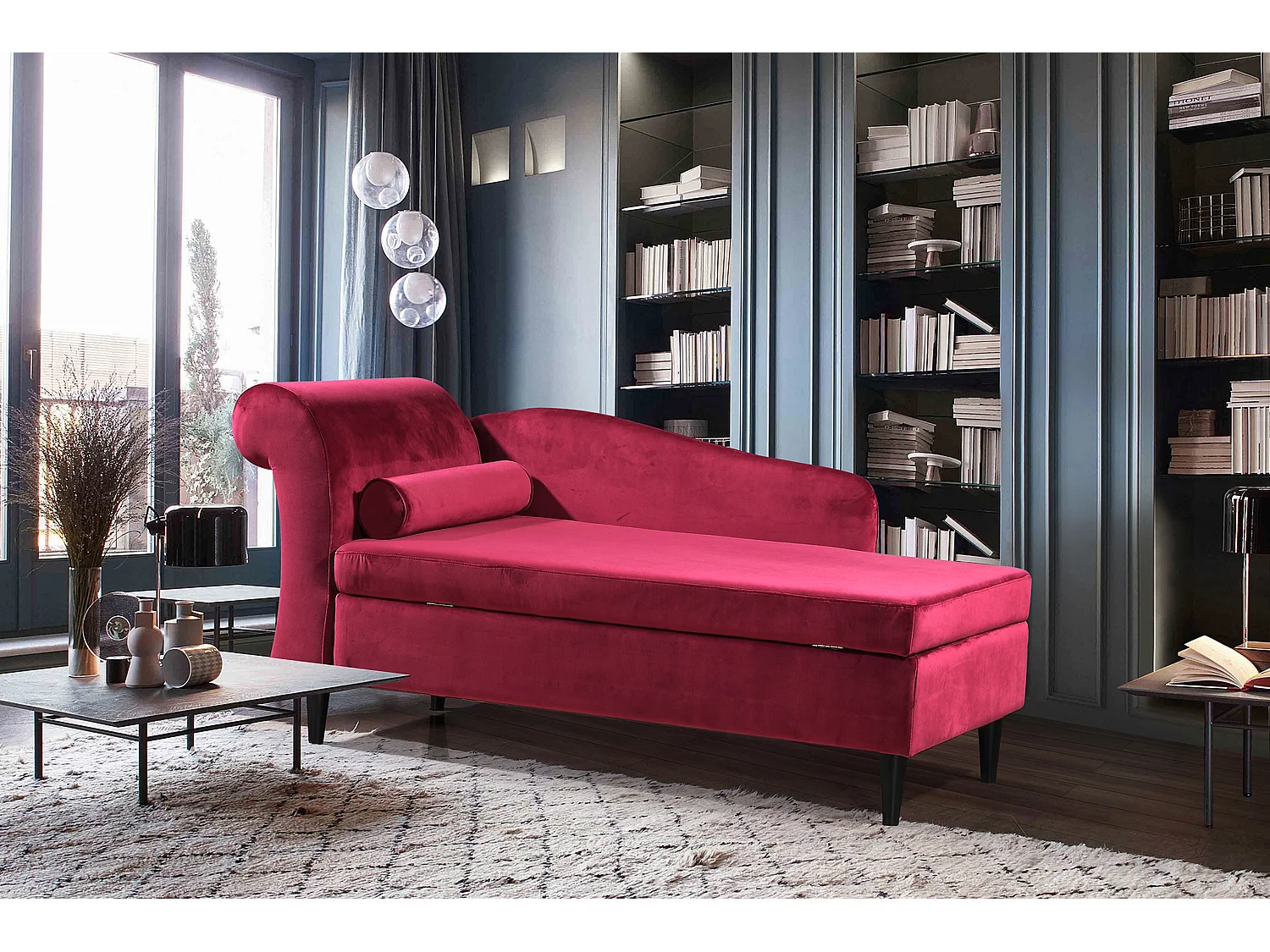 Diván - Rojo tela tejida - SARAH