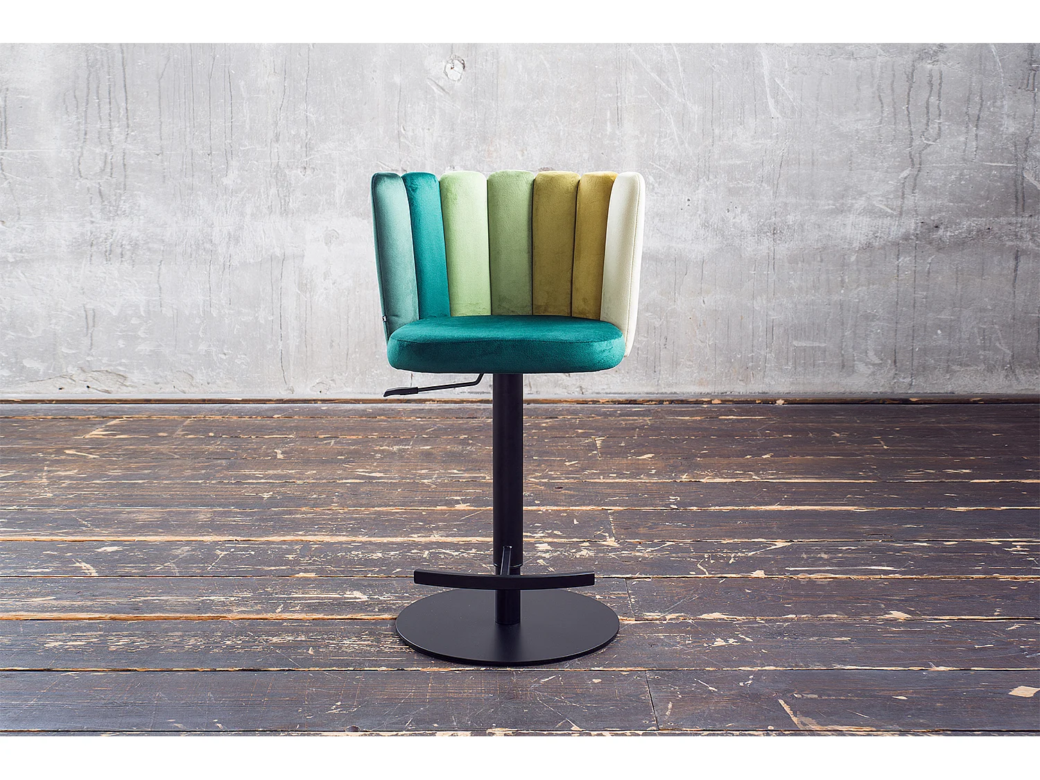 Chaise de bar - Vert Velours - JADA