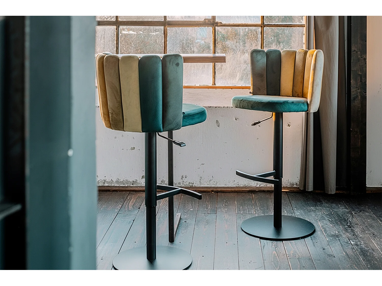 Chaise de bar - Vert Velours - JADA