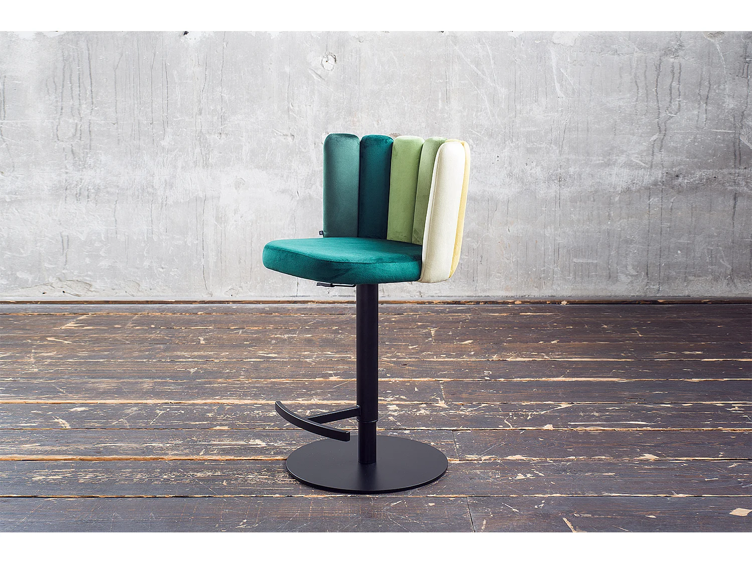 Chaise de bar - Vert Velours - JADA