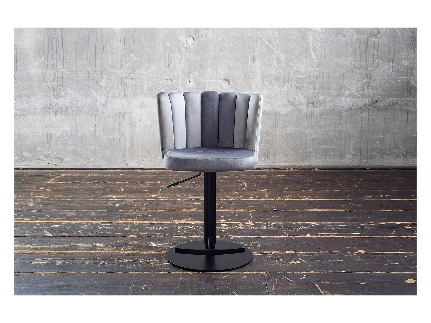 Barhocker - Grau Velvet - JADA