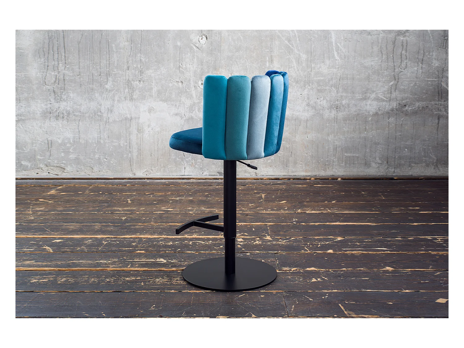 Barhocker - Blau Velvet - JADA