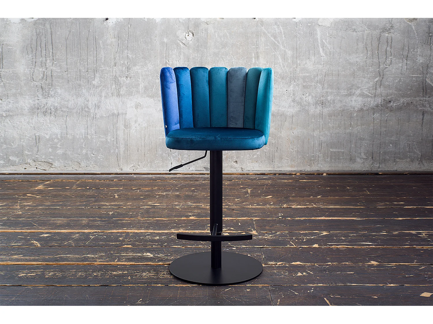 Barhocker - Blau Velvet - JADA