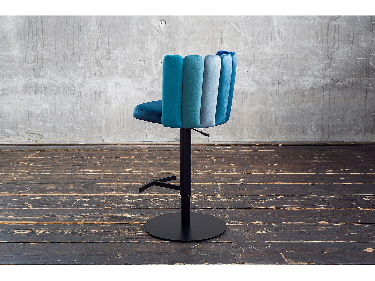 Barhocker - Blau Velvet - JADA