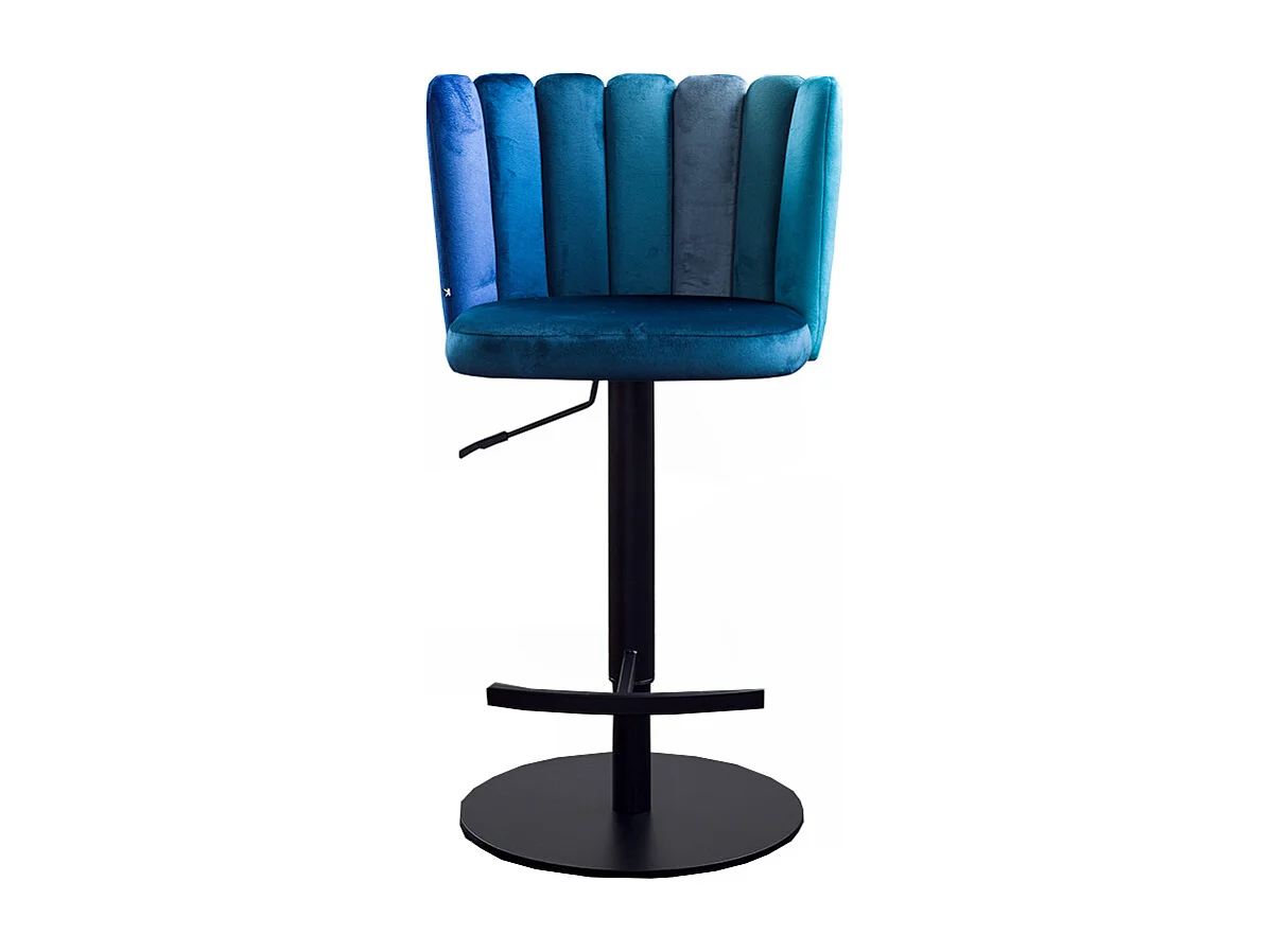 Taburete de bar - Azul terciopelo - JADA