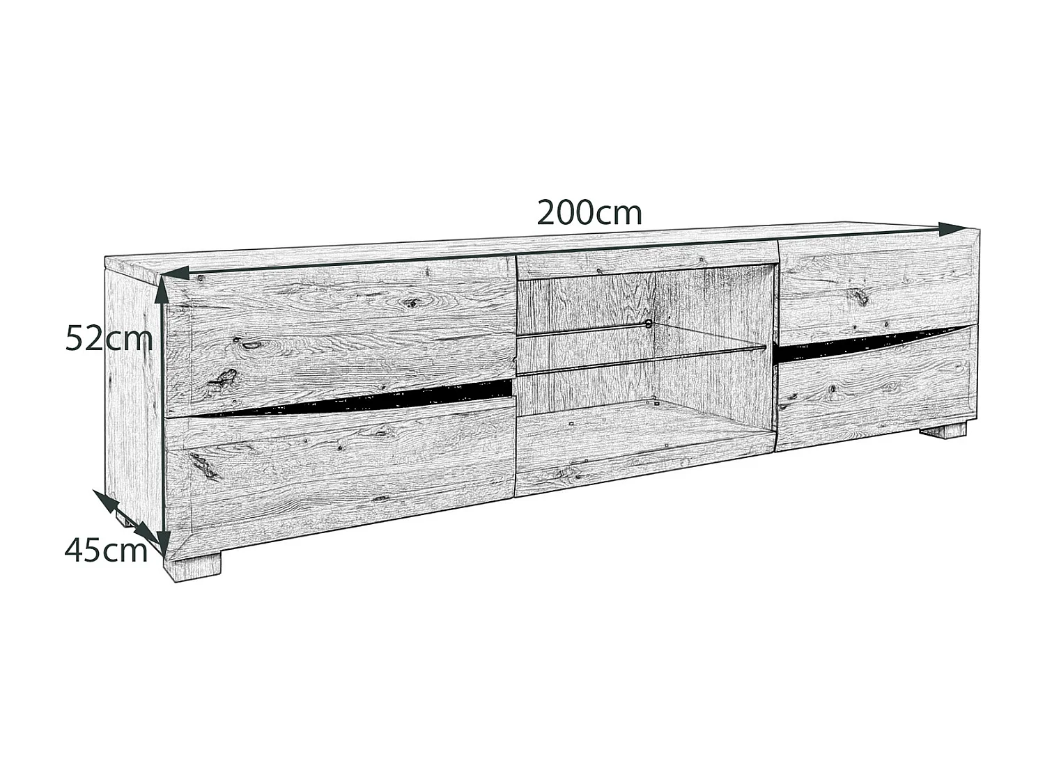 Mobile basso - Legno Legno - YOSHA