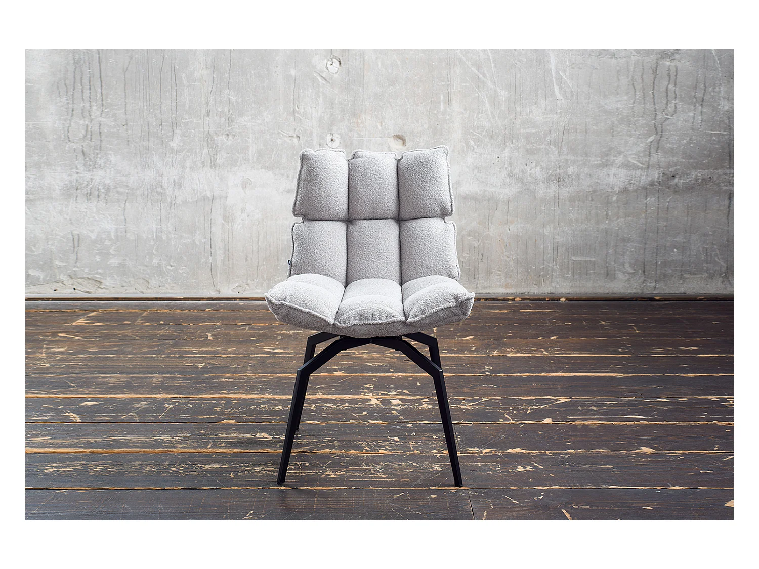 Chaise - Gris tissu tissé - BARO