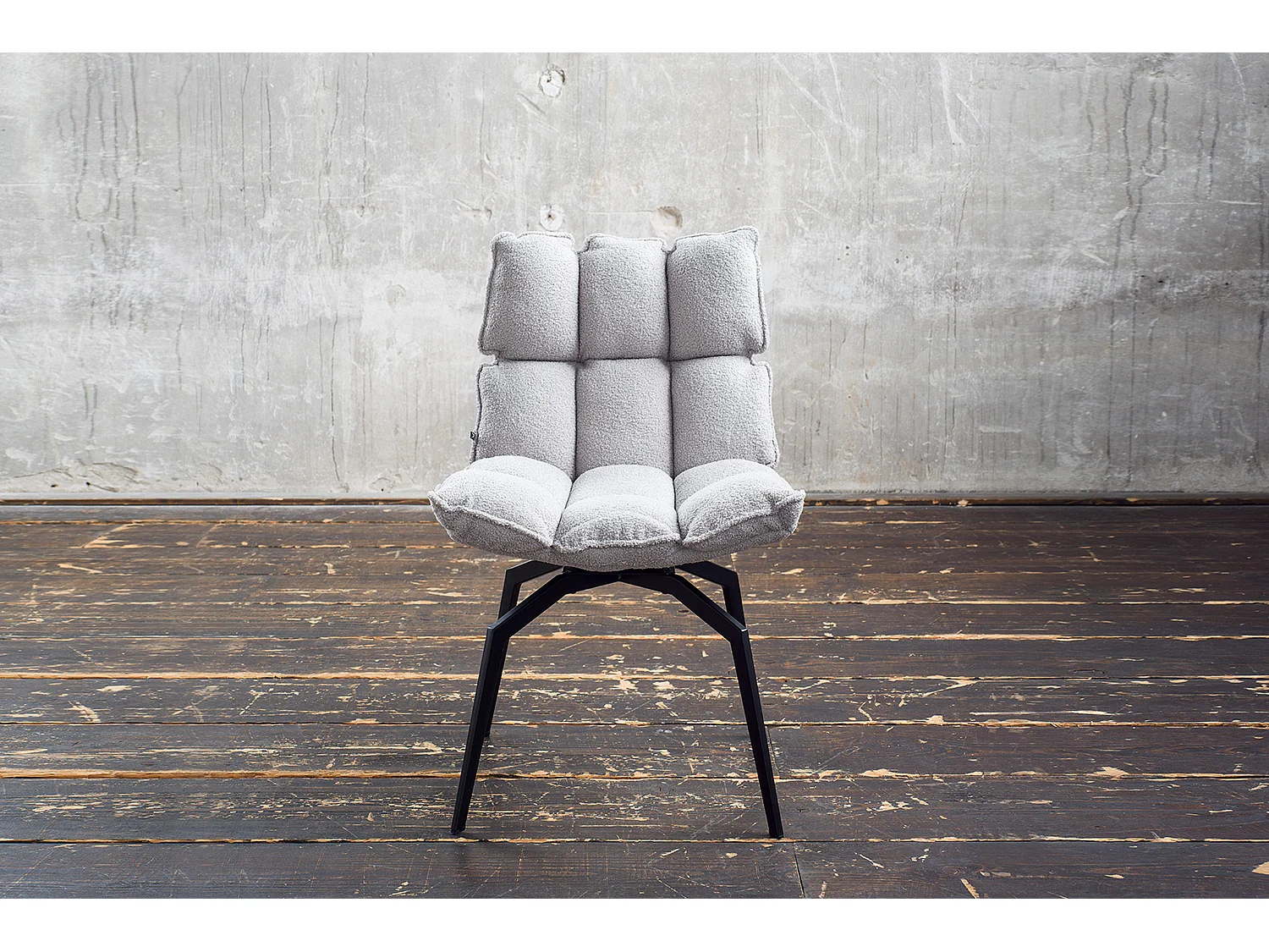 Chaise - Gris tissu tissé - BARO