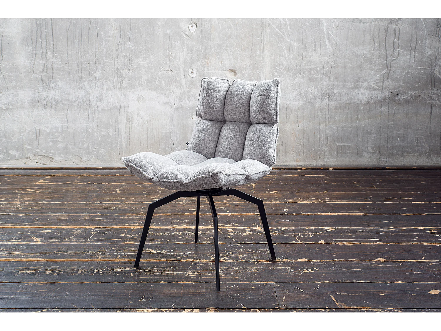 Chaise - Gris tissu tissé - BARO