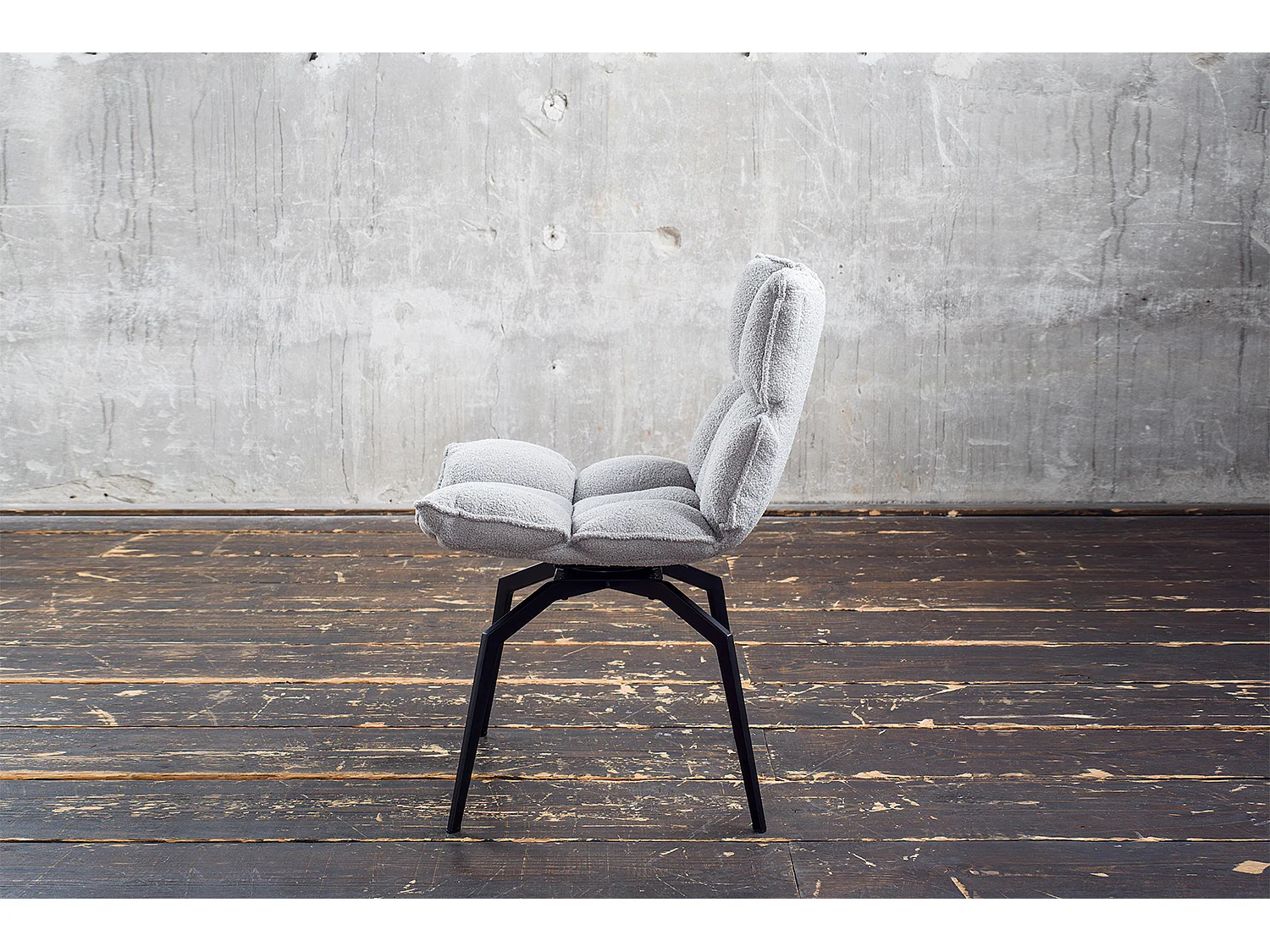 Chaise - Gris tissu tissé - BARO