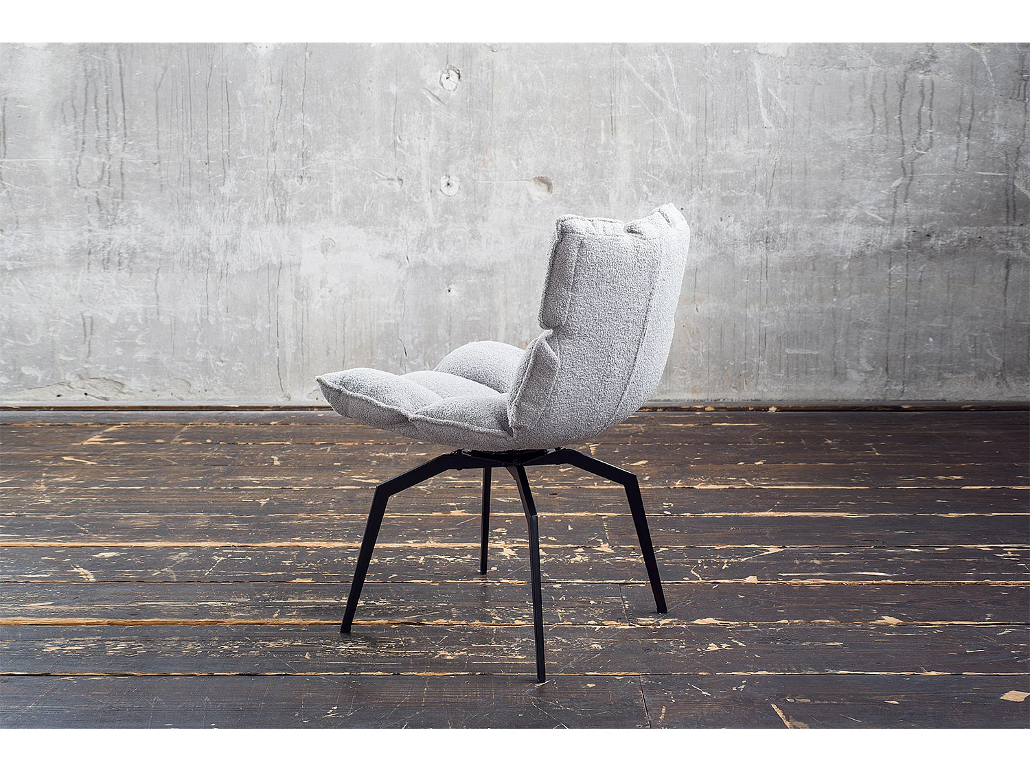 Chaise - Gris tissu tissé - BARO