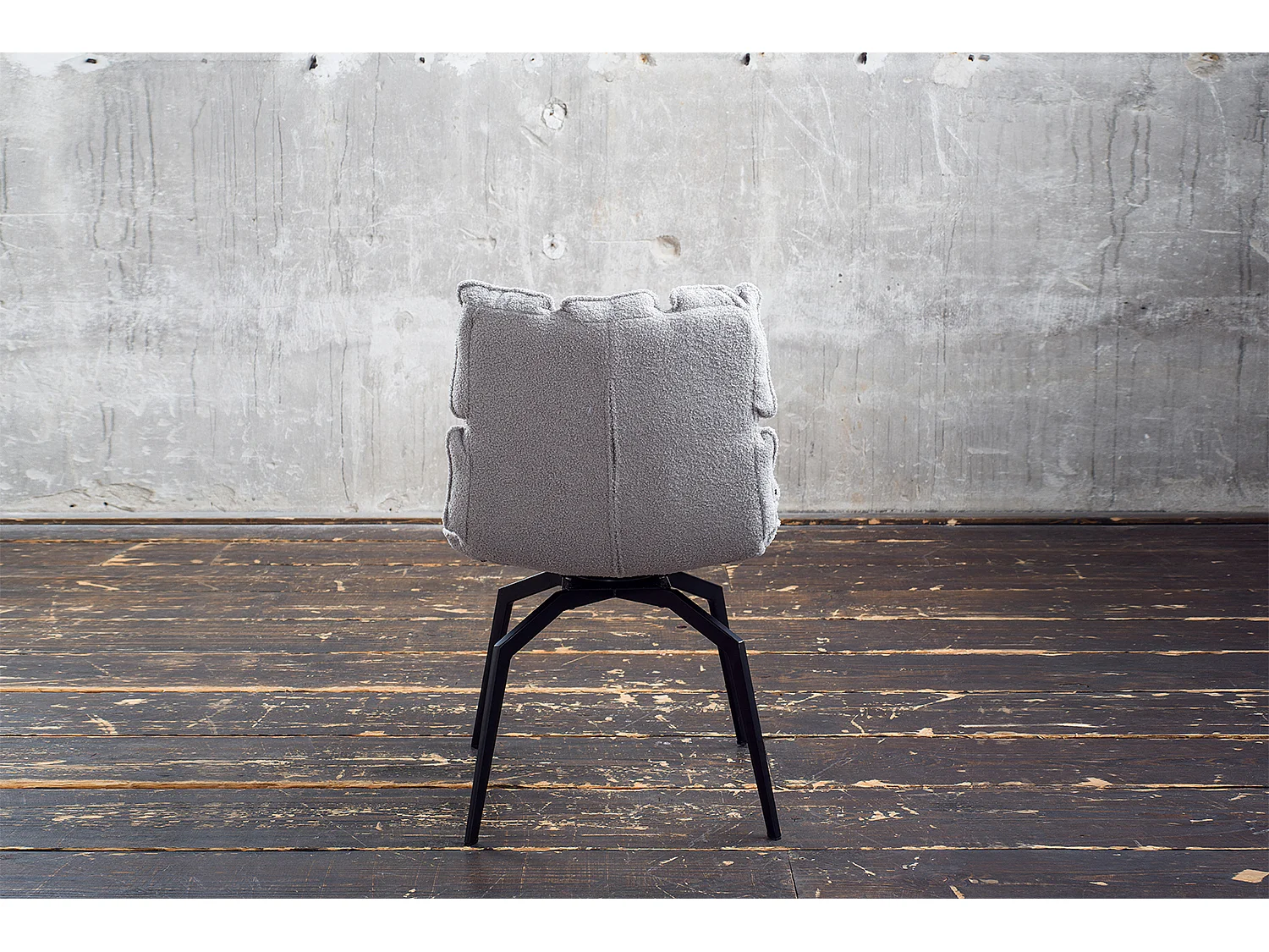 Chaise - Gris tissu tissé - BARO