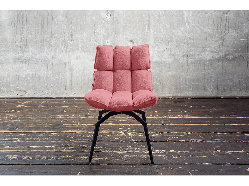Chaise - Rose tissu tissé - BARO