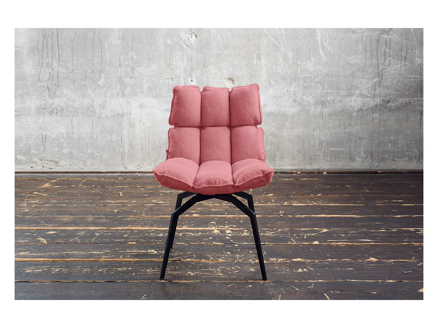 Chaise - Rose tissu tissé - BARO
