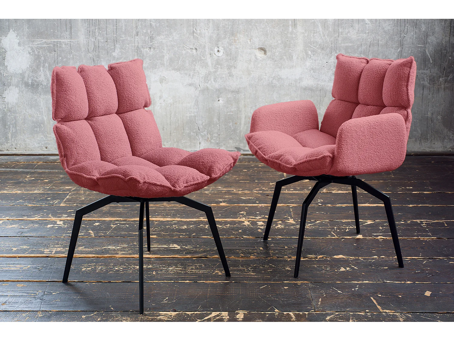 Silla - Rosa tela tejida - BARO