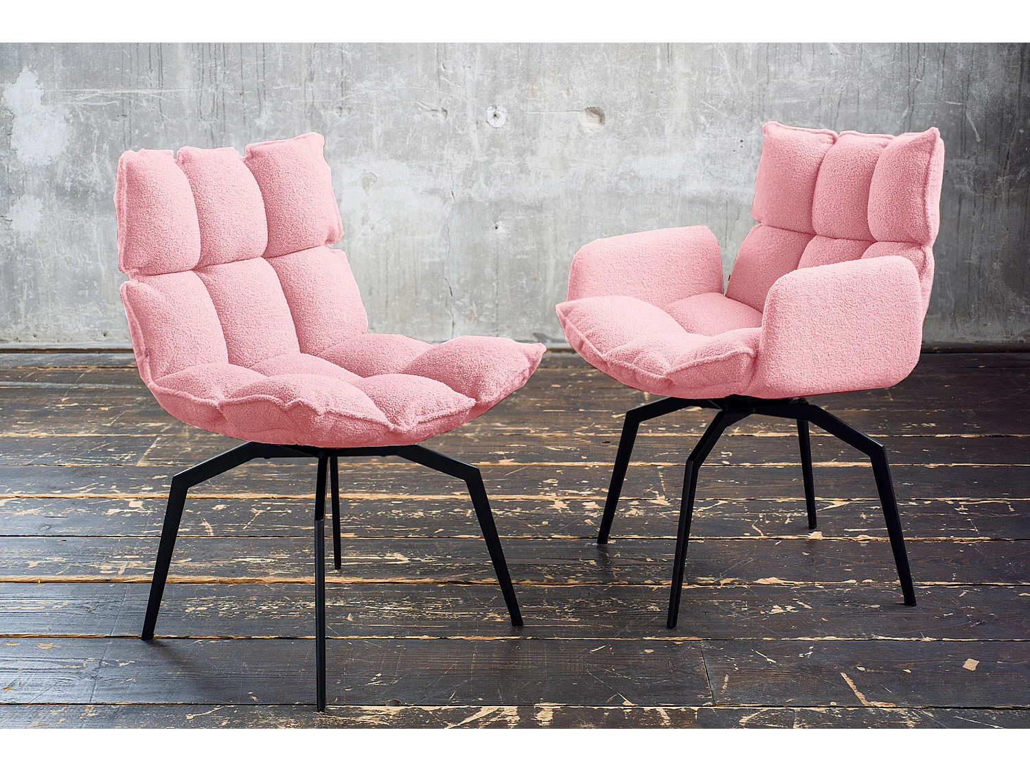 Polsterstuhl - Pink Webstoff - BARO