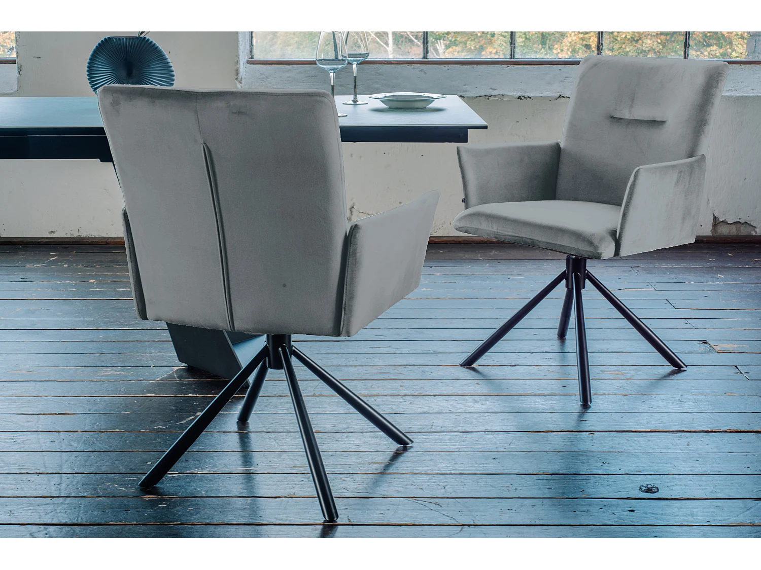 Chaise - Gris Velours - KYRA