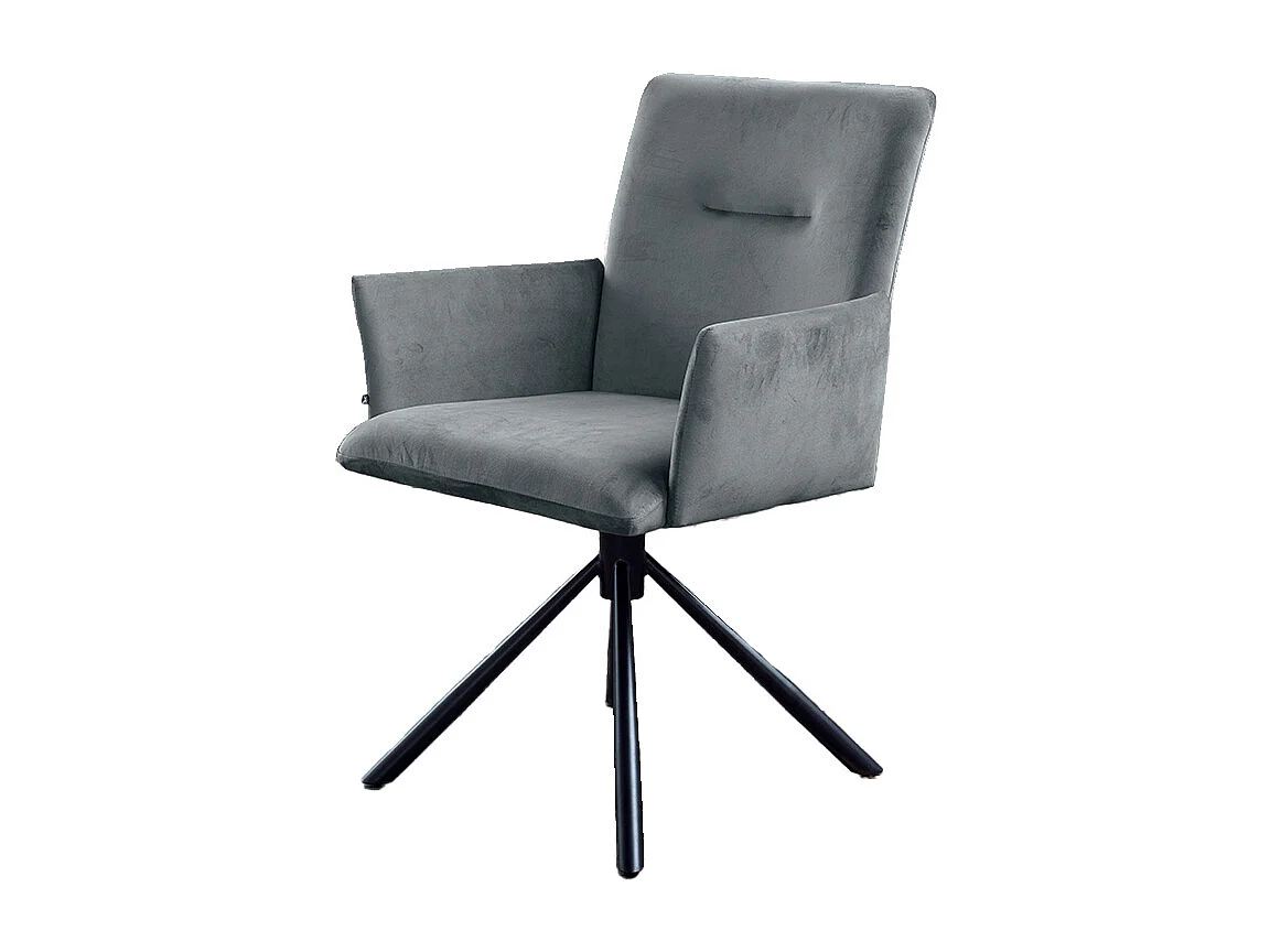 Polsterstuhl - Grau Velvet - KYRA