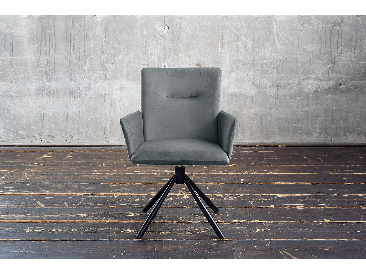 Polsterstuhl - Grau Velvet - KYRA