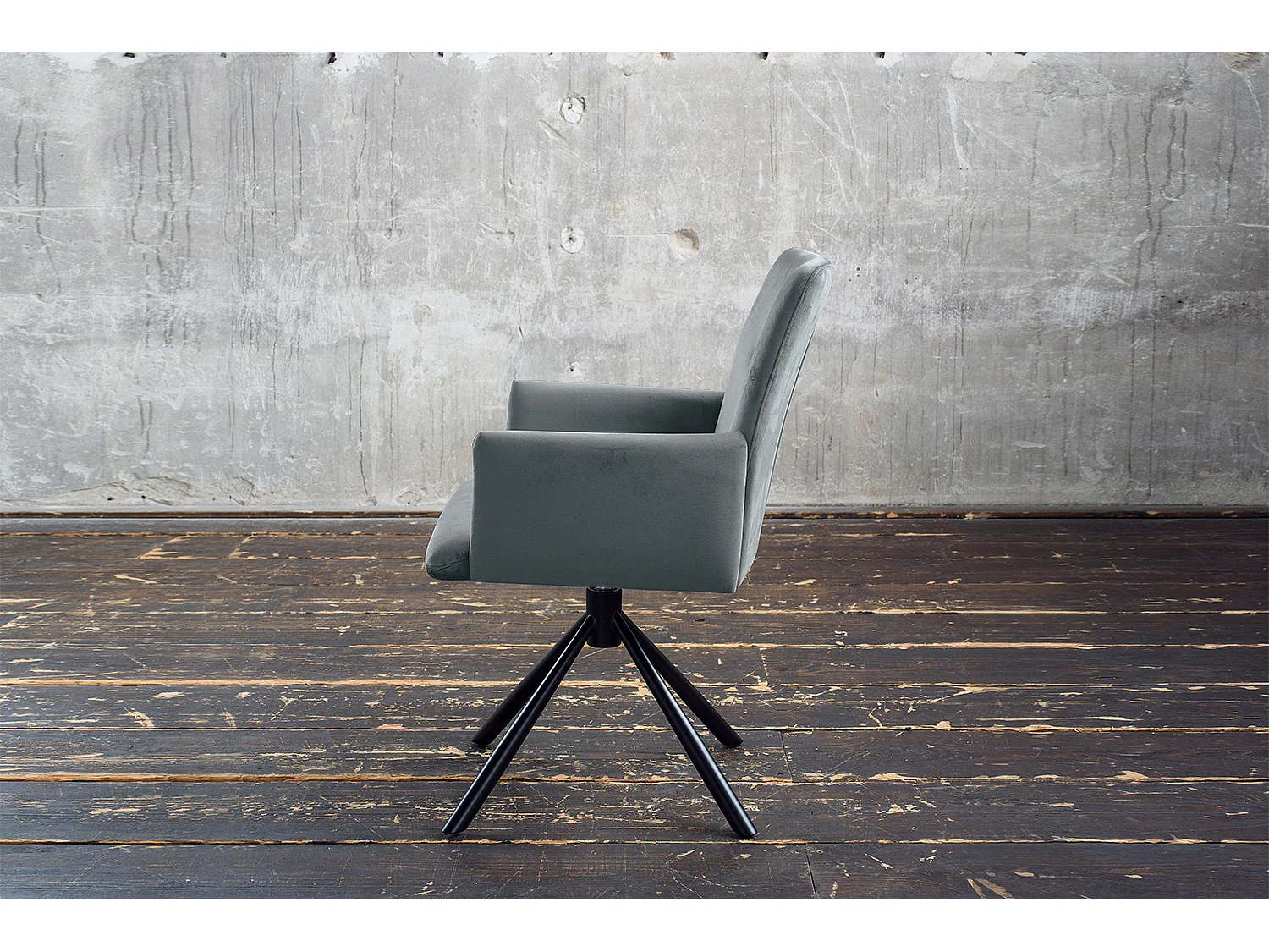 Polsterstuhl - Grau Velvet - KYRA